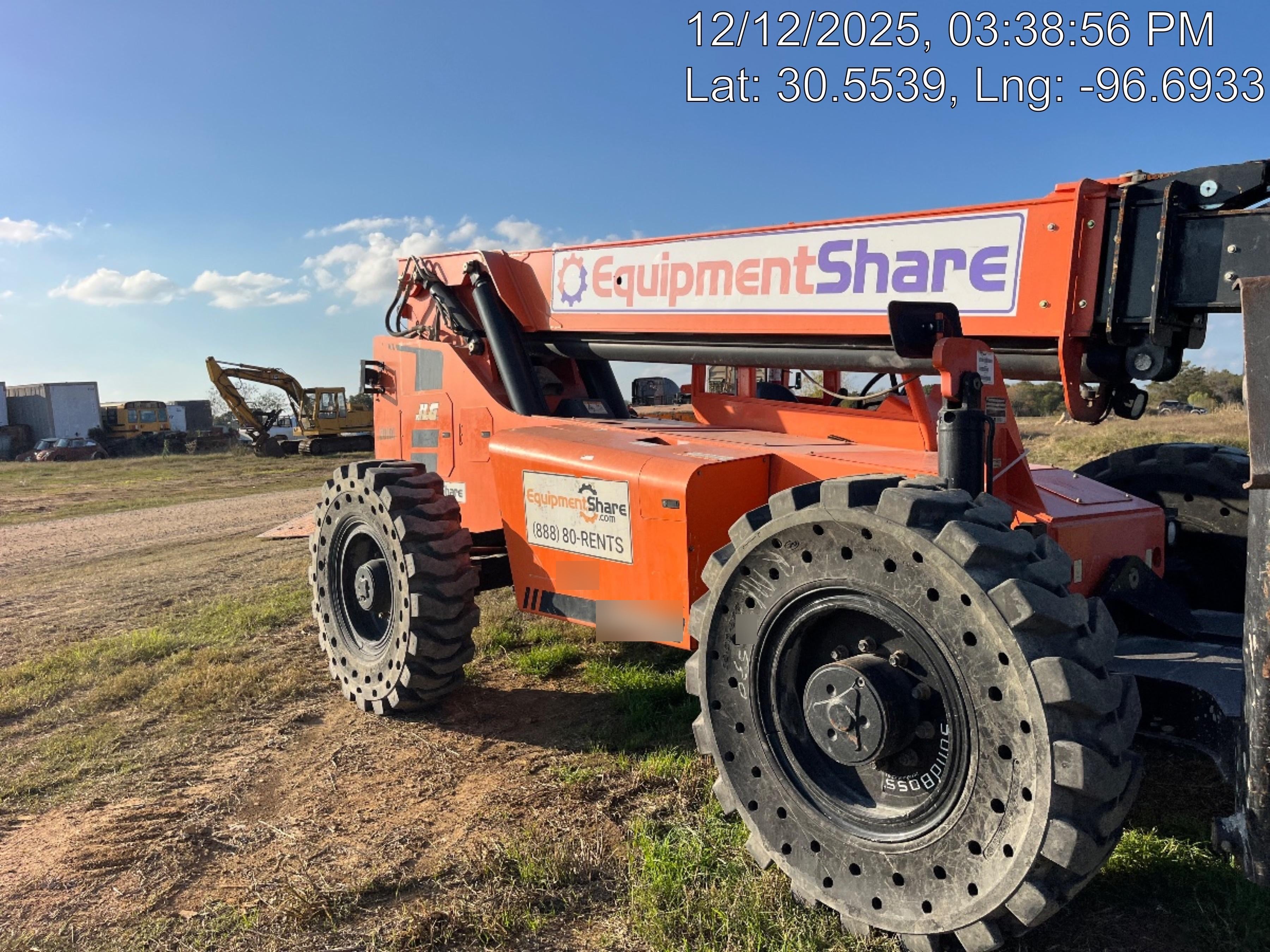 2018 Skytrak 10054 Skytrak 10054 10K Telehandler w/Open ROPS Solid Tires, LED Work Lights, Rotating Beacon, 60" Carriage/60" Forks