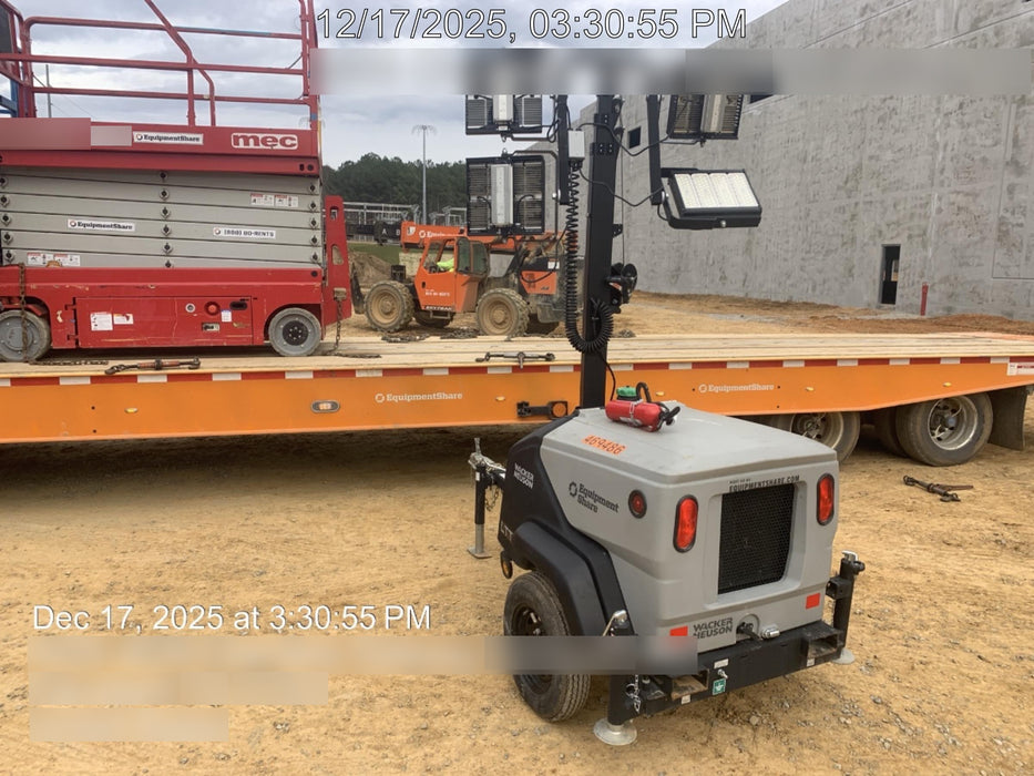 2024 Wacker Neuson LTT4 Diesel, Kohler KDW702, Deep Sea Controller, Auto Start, LED 320W, Bypass Outlet, T3