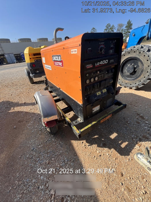 2022 Lincoln Electric LE400 Kubota V1505, Trlr, Cable Rack, Light Kit, ES Decals, T3