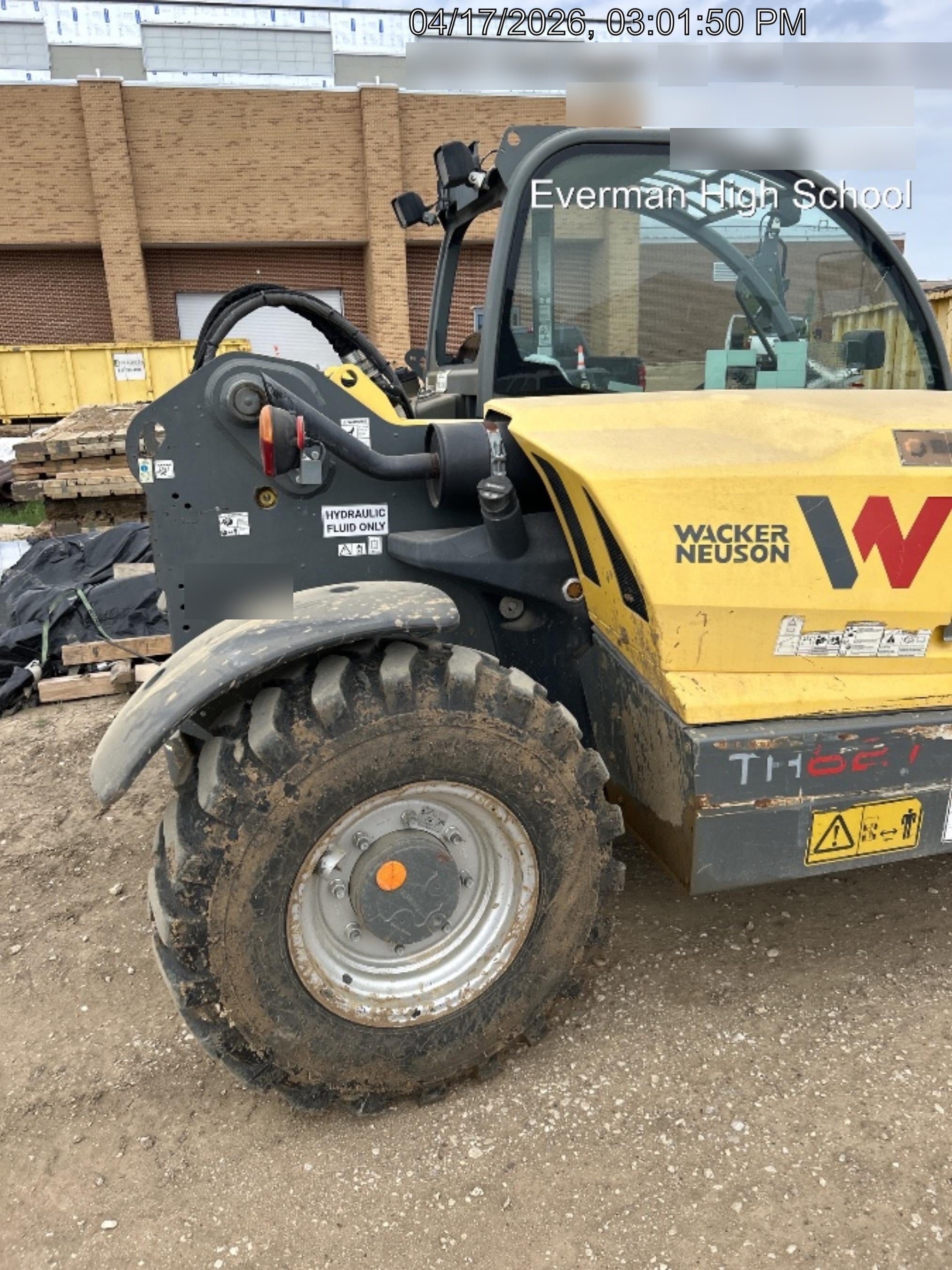 2018 Wacker Neuson TH627 Wacker Neuson TH627 Telehandler w/Canopy, Solid Tires, 48" Carriage and Forks
