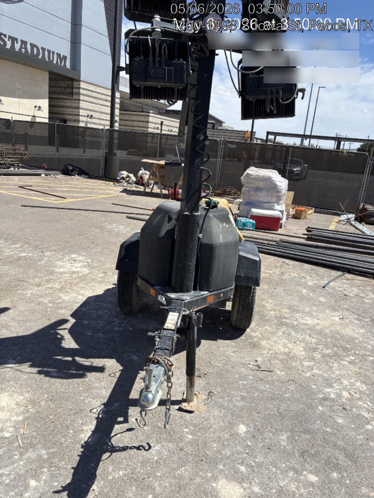 2022 Allmand NLV3GR (4) LED Light Fixture 350W, 23' Vertical Mast, 3kW Prime, Towable, Deep Sea L401, Leveling Jacks, Yanmar T4F 5.8hp