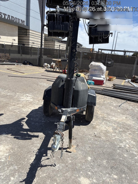 2022 Allmand NLV3GR (4) LED Light Fixture 350W, 23' Vertical Mast, 3kW Prime, Towable, Deep Sea L401, Leveling Jacks, Yanmar T4F 5.8hp