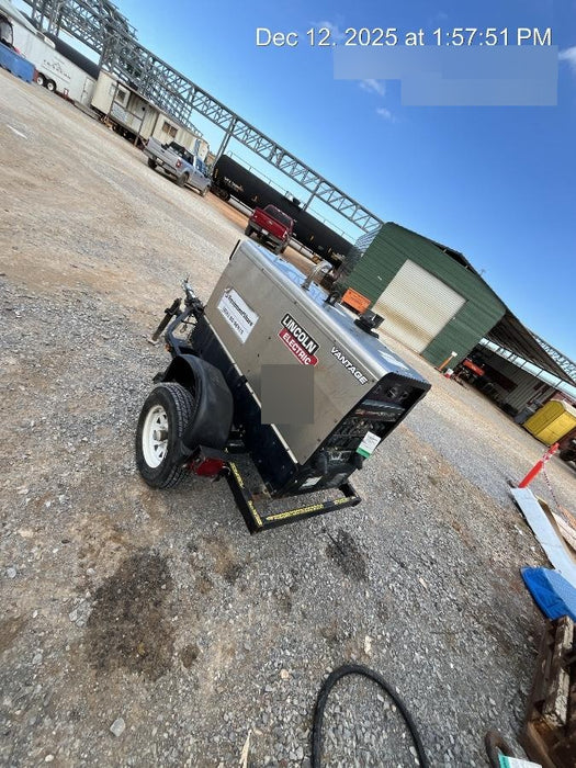 2019 Lincoln Electric Vantage 322 Lincoln Vantage 322 Welder w/Trailer, Light Kit, Cable Rack