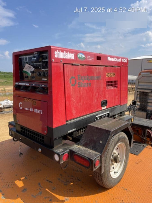 2024 Shindaiwa DGW400MDL Kubota D902 Engine, 23 HP, Dual Op Welder, Wire, Arc, Droop Stick, Tig, and CC Stick Functionality, Simulphase, 3 Phase and 1 Phase Gen Output, Single Axle NB Trlr, Slr Trckl Chrg 12V 12W, Fire Ext