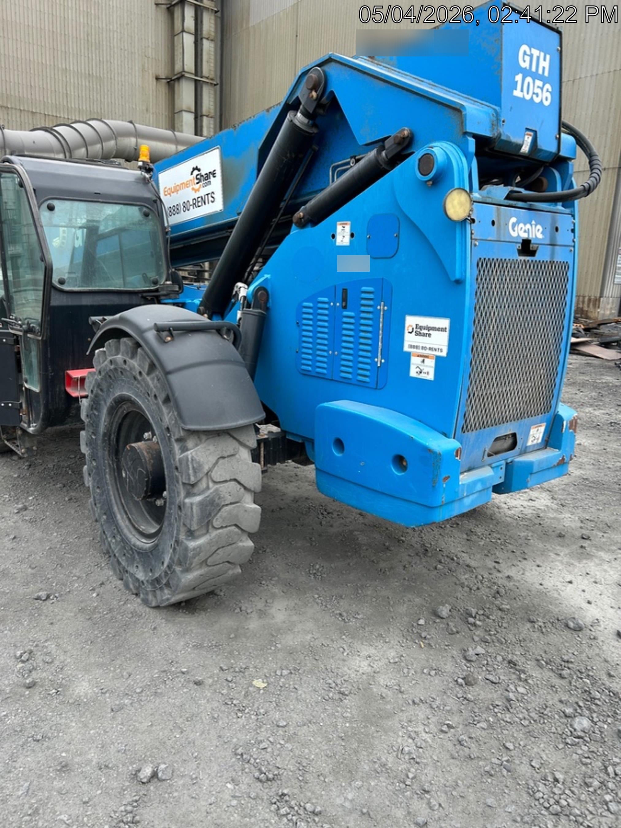 2019 Genie GTH-1056 Cab/Heat/AC, Solid RT Tires, LED Work Lights, Beacon 60" QA Carriage, 60" Forks