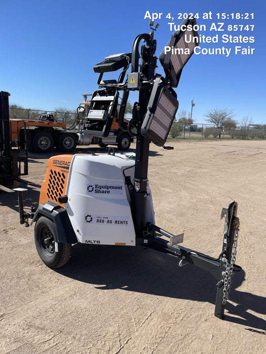2024 Generac MLT2 Diesel, Flex Switch 120V Input, Powerzone Controller, 
(4) 320W LED Lights, 4kW Generator, 39.9 Gal Fuel Tank, 2" Ball, T3