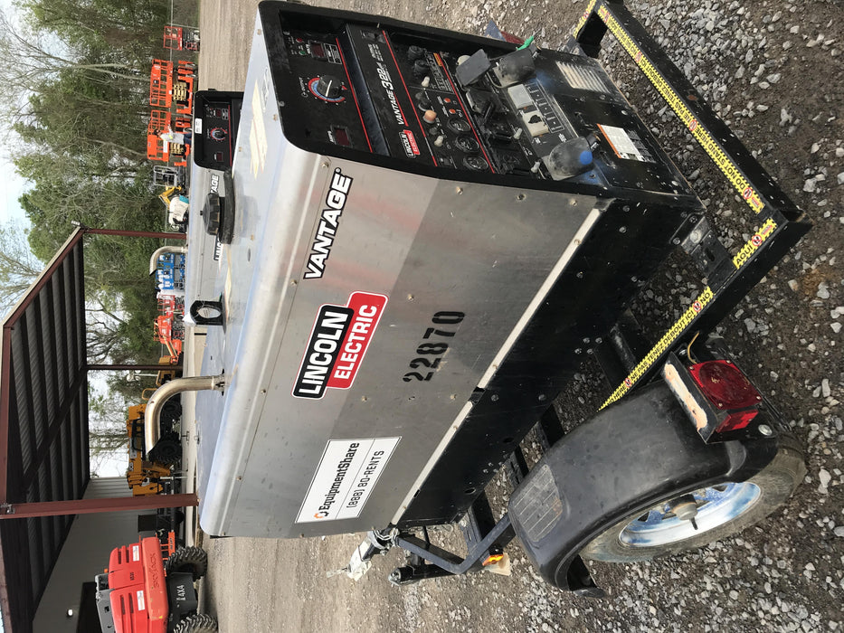 2019 Lincoln Electric Vantage 322 Lincoln Vantage 322 Welder w/Trailer, Light Kit, Cable Rack
