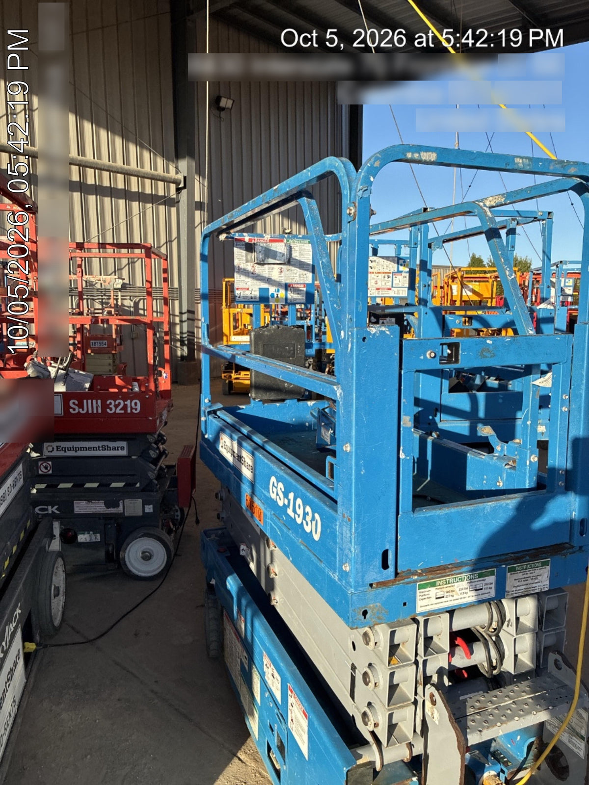 2020 Genie GS-1930 Solid Non Marking Tires, Beacon, Folding rails with half height swing gate