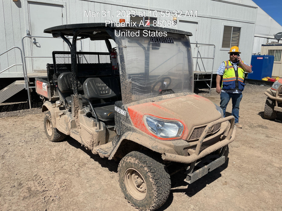 2022 Kubota RTV-X1140W-H Plastic Canopy, Windshield Acrylic Clear, LED Strobe Light, Wire Harness Kit, Back up Alarm