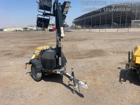 2021 Allmand NLV3GR (4) LED Light Fixture 350W, 23' Vertical Mast, 3kW Prime, Towable, Deep Sea L401, Leveling Jacks, Yanmar T4F 5.8hp