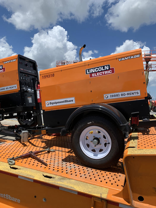 2021 Lincoln Electric Vantage 322 Vantage 322 Ready Pak 3 w/ Decals, ORANGE (includes trailer, cable rack, fender light kit) NO Telematics