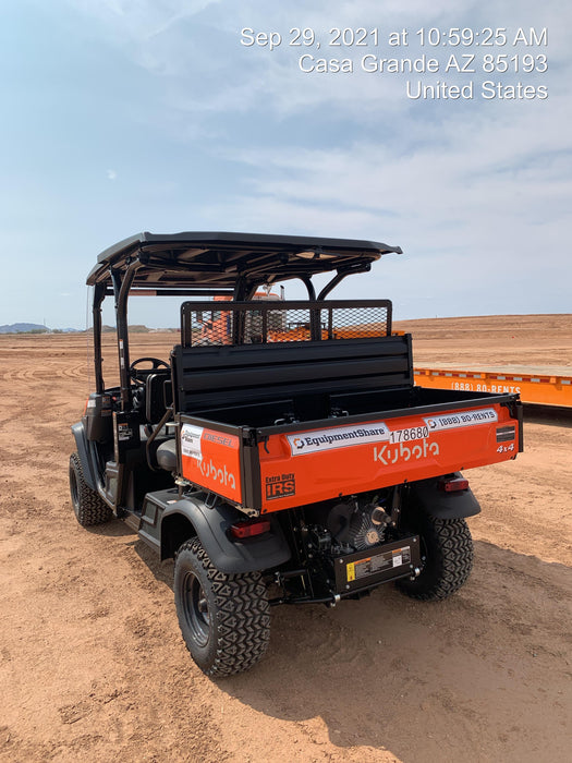 2021 Kubota RTV-X1140W-H Plastic Canopy, Windshield Acrylic Clear, LED Strobe Light, Wire Harness Kit, Back up Alarm