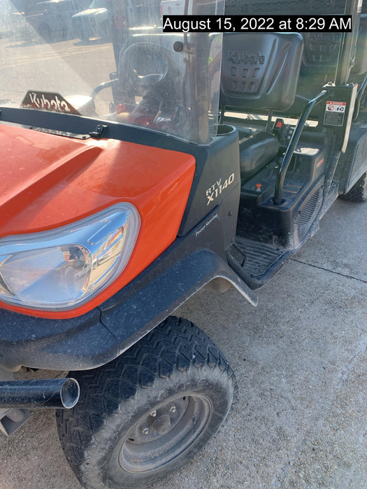 Kubota RTV-X1140W-H 4wd Utility Cart, 4 Seat, Diesel, LED Strobe, Windshield Tempered Glass, Plastic Canopy, Wire Harness Kit, Backup Alarm