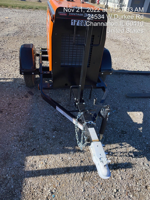 2021 Lincoln Electric Vantage 322 Vantage 322 Ready Pak 3 w/ Decals, ORANGE (includes trailer, cable rack, fender light kit) NO Telematics