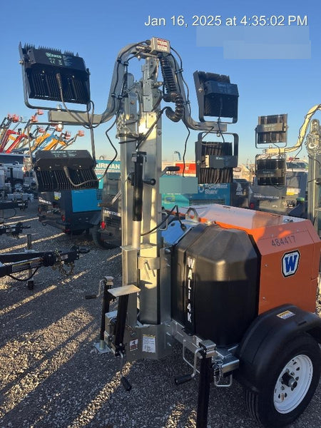 2024 Wanco WLTT-4MM4K Diesel, Mitsubishi L2E, 9.0HP @1800 rpm, Deep Sea Controller, Shore Power Plug, Auto Start, (4) 350W LED Floodlights, 4kW Generator, 60 Gal Fuel Tank, 2" Ball, T3