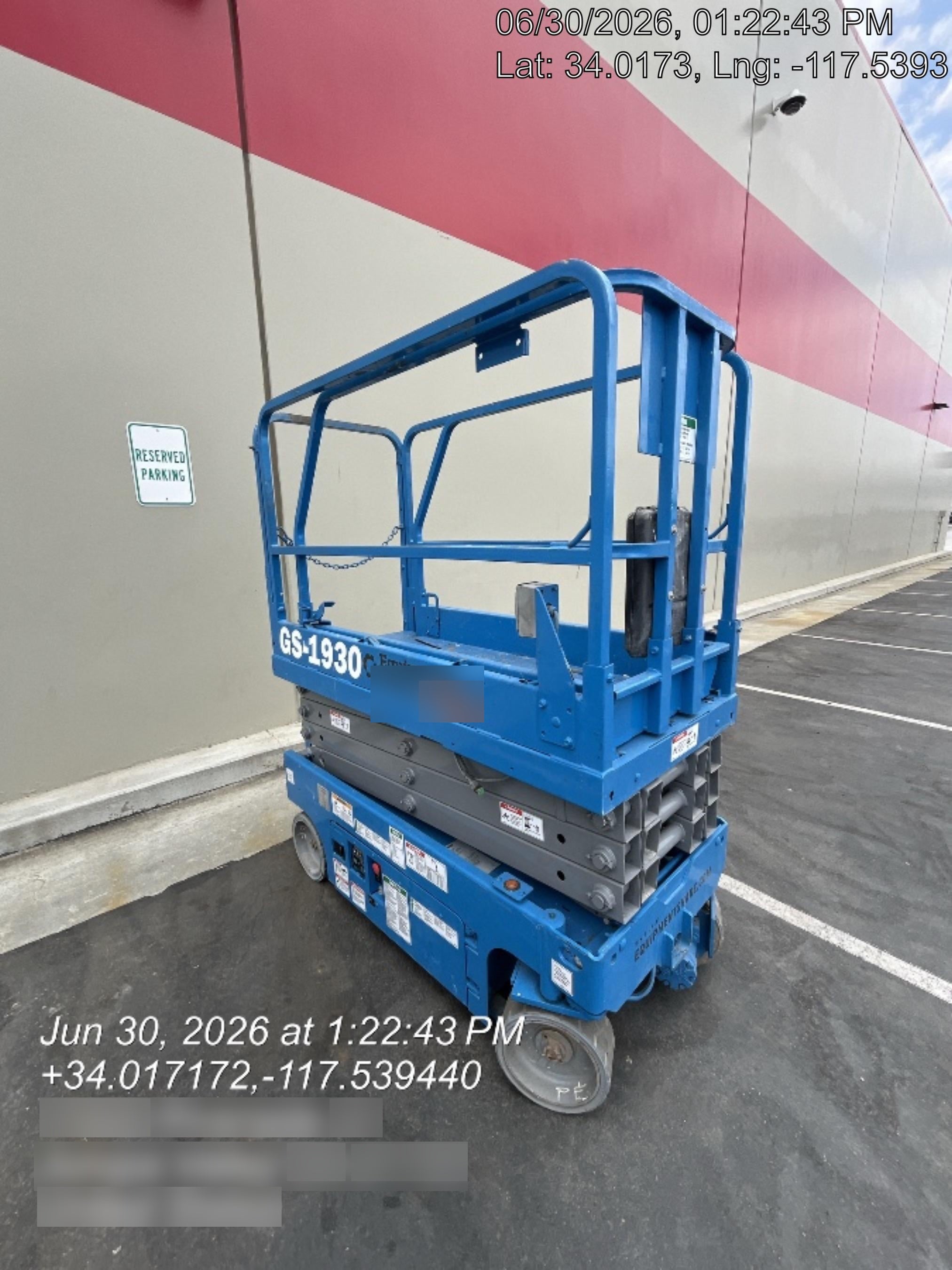 2019 Genie GS-1930 Fixed rails with chain Entry