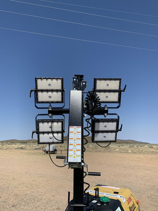 2022 Allmand NLV3GR (4) LED Light Fixture 350W, 23' Vertical Mast, 3kW Prime, Towable, ES Decals, T3