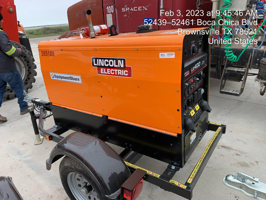 2022 Lincoln Electric LE400 Kubota V1505, Trlr, Cable Rack, Light Kit, ES Decals, T3