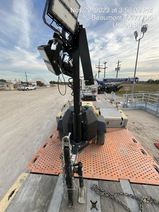 2022 Allmand NLV3GR (4) LED Light Fixture 350W, 23' Vertical Mast, 3kW Prime, Towable, ES Decals, T3