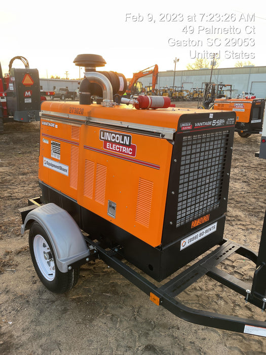 2022 Lincoln Electric Vantage 549X Crosslink Technology, Trailer Mounted, ES Decals, T3