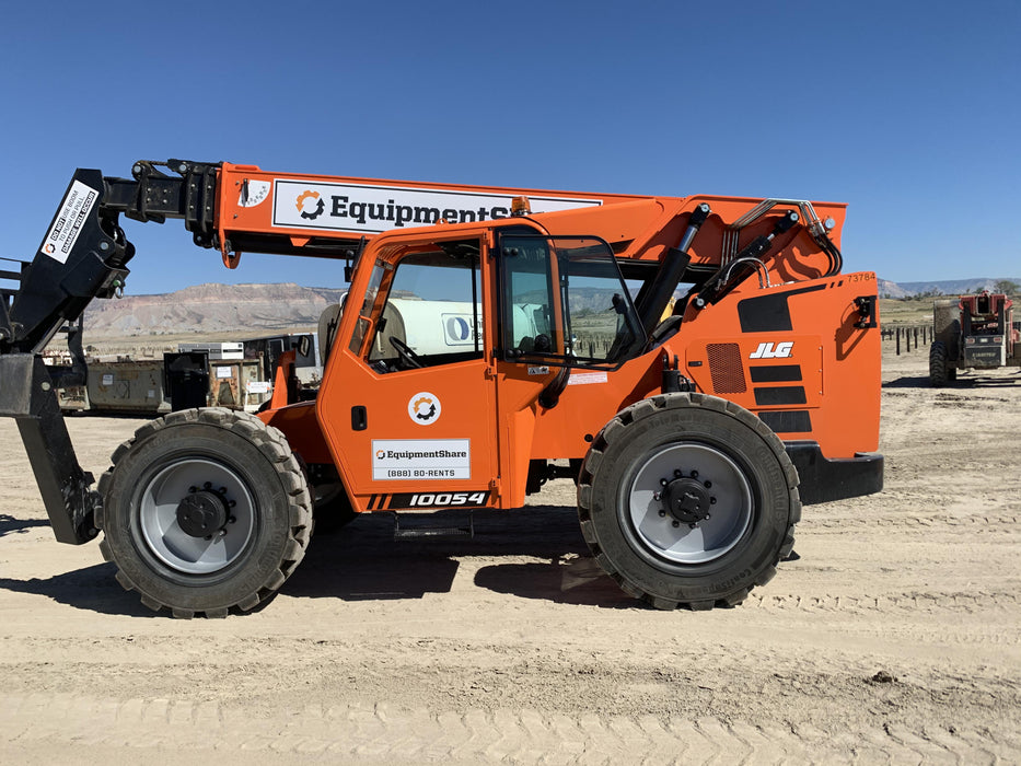 2020 Skytrak 10054 Cab/Heat/Air, Solid Tires, Work Lights, Beacon, Aux Hydraulics, Back up Alarm, Lifting Eye, ES Decals