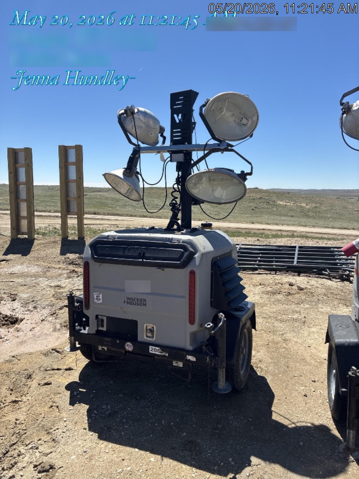 2018 Wacker Neuson LTV6L-MH Wacker Neuson LTV6L Mobile Light Tower w/Fuel Level Sensor Installed