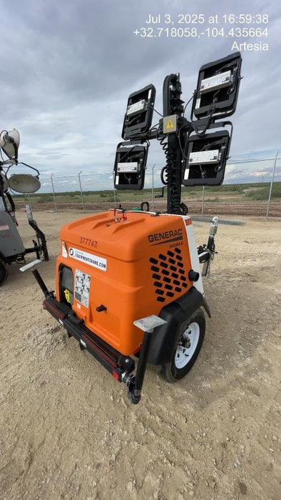 2023 Generac MLT2 Diesel, Flex Switch 120V Input, Powerzone Controller, 
(4) 320W LED Lights, 4kW Generator, 39.9 Gal Fuel Tank, 2" Ball, T3