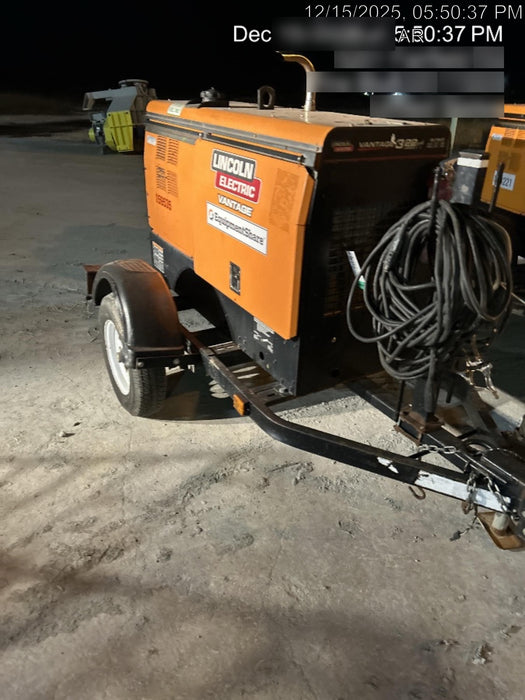 2021 Lincoln Electric Vantage 322 Vantage 322 Ready Pak 3 w/ Decals, ORANGE (includes trailer, cable rack, fender light kit) NO Telematics