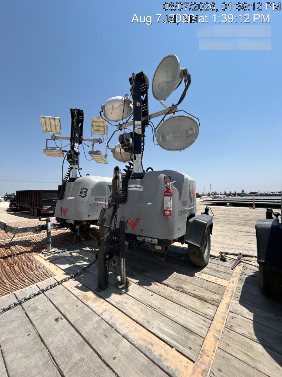 Wacker Neuson LTV6K-MH Wacker Neuson LTV6K Mobile Light Tower w/Fuel Level Sensor Installed