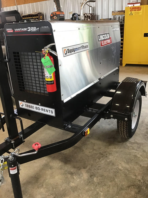 2020 Lincoln Electric Vantage 322 Welder Ready-Pak 3, w/ GPS & Decals (includes trailer, cable rack, fender light kit)