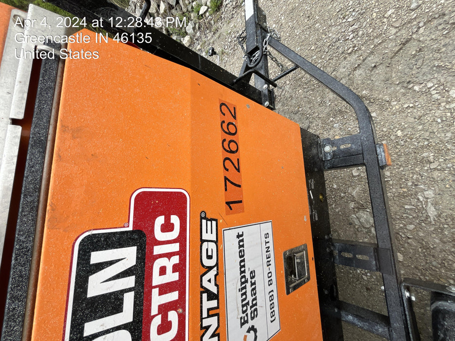 2021 Lincoln Electric Vantage 322 Vantage 322 Ready Pak 3 w/ Decals, ORANGE (includes trailer, cable rack, fender light kit) NO Telematics