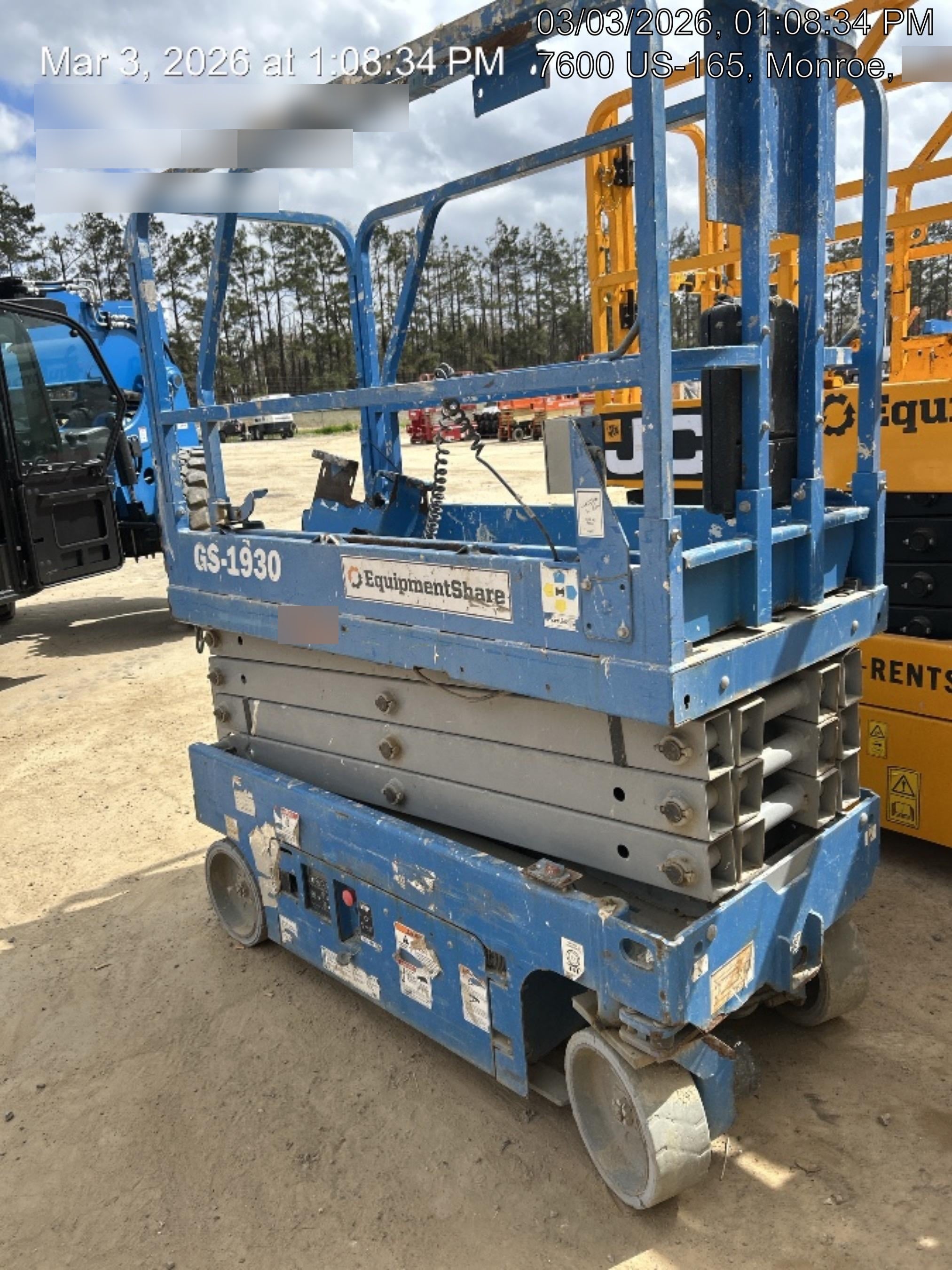 2019 Genie GS-1930 Fixed Rails with Chain Entry