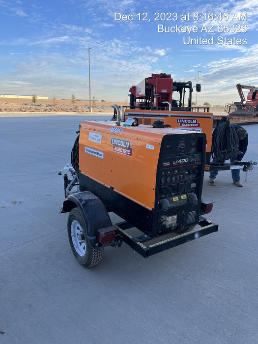 2022 Lincoln Electric LE400 Kubota V1505, Trlr, Cable Rack, Light Kit, ES Decals, T3