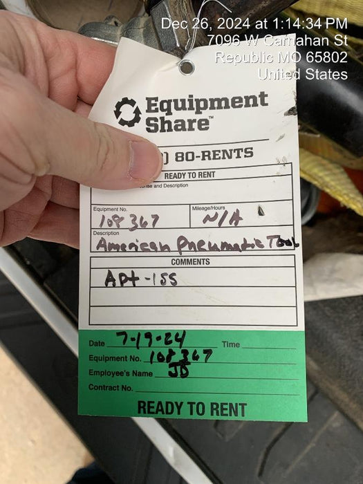 2020 AMERICAN PNEUMATIC TOOL APT-155