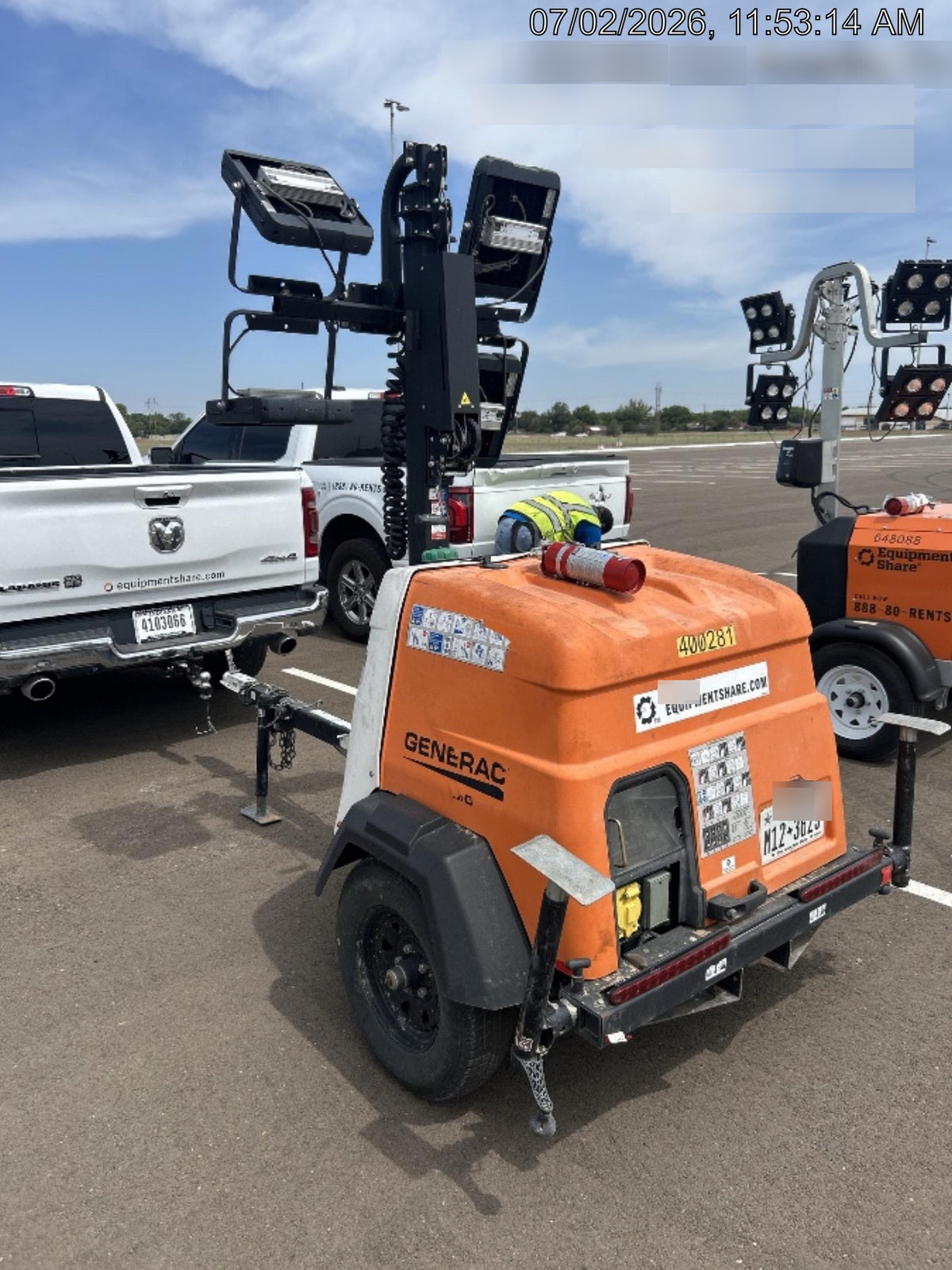 2024 Generac MLT2 Diesel, Flex Switch 120V Input, Powerzone Controller, 
(4) 320W LED Lights, 4kW Generator, 39.9 Gal Fuel Tank, 2" Ball, T3