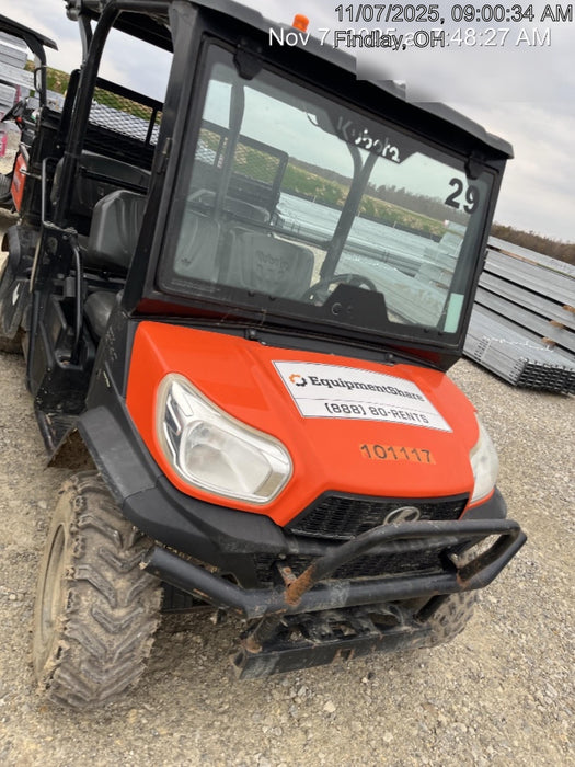 Kubota RTV-X1140W-H 4WD, LED Strobe, Windshield Acrylic Clear, Plastic Canopy, Wire Harness Kit, Backup Alarm
