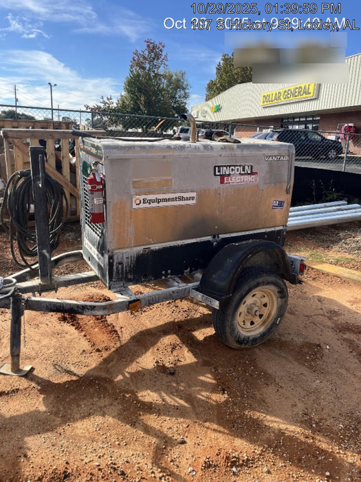 2019 Lincoln Electric Vantage 322 Welder Ready-Pak 3, Two wheel trailer, Fender and Light kit, Cable Rack