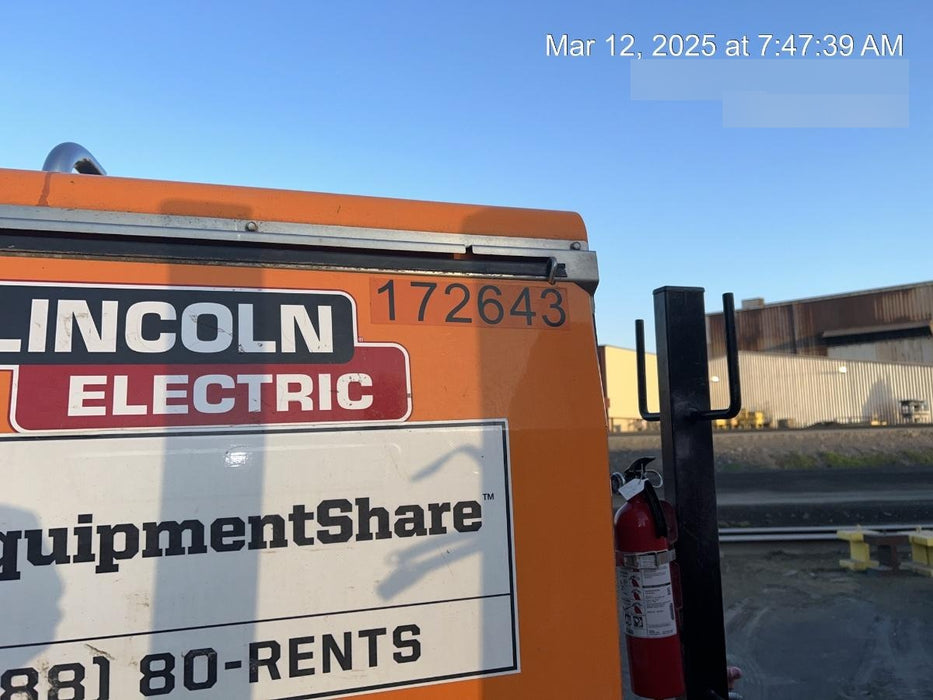 2021 Lincoln Electric Vantage 322 Vantage 322 Ready Pak 3 w/ Decals, ORANGE (includes trailer, cable rack, fender light kit) NO Telematics