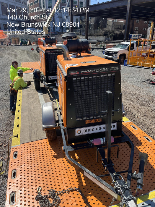 2021 Lincoln Electric Vantage 549X Ready Pak 3, ORANGE (includes trailer, cable rack, fender light kit)
