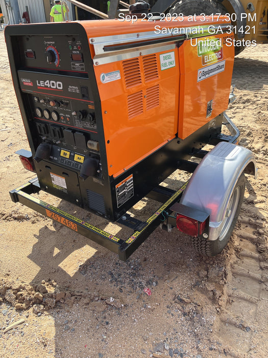 2022 Lincoln Electric LE400 Kubota V1505, Trlr, Cable Rack, Light Kit, ES Decals, T3