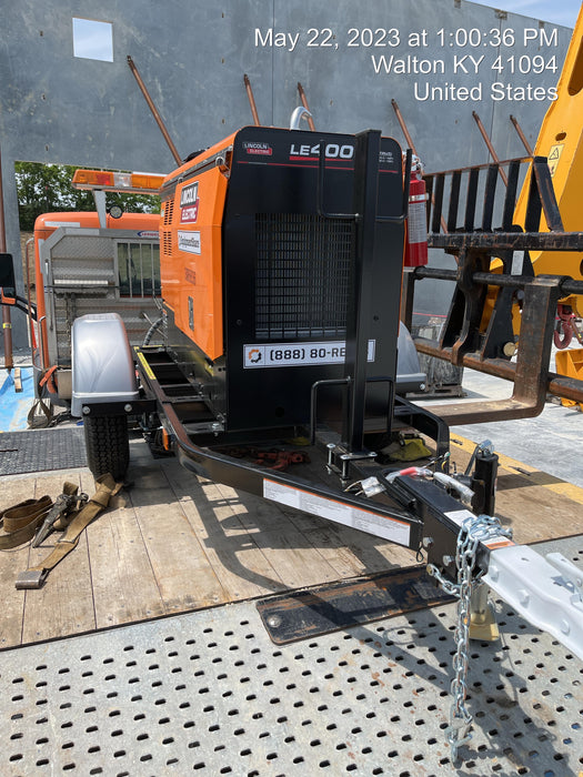 2023 Lincoln Electric LE400 Kubota V1505, Trlr, Cable Rack, Light Kit, ES Decals, T3