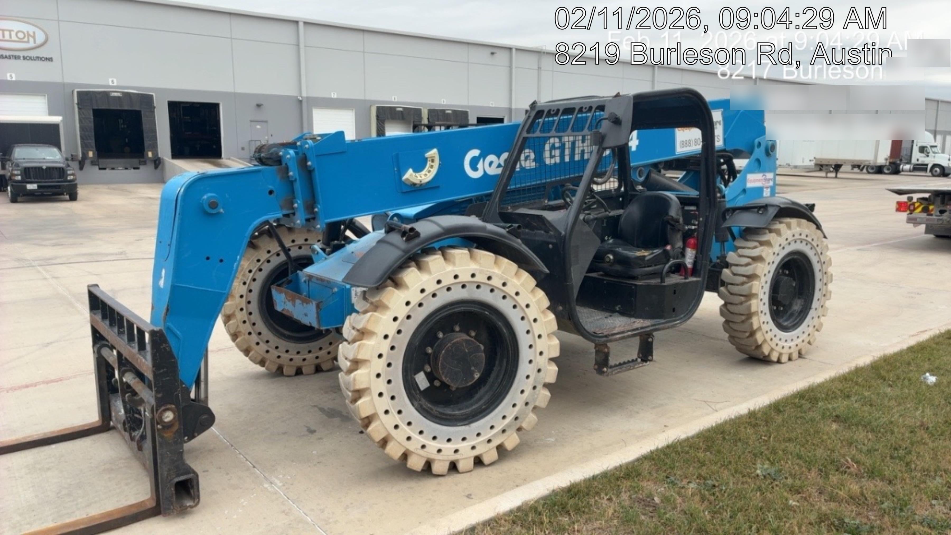 2017 Genie GTH-844 Diesel Engine, Solid Tires, 60" Carriage, Open ROPS