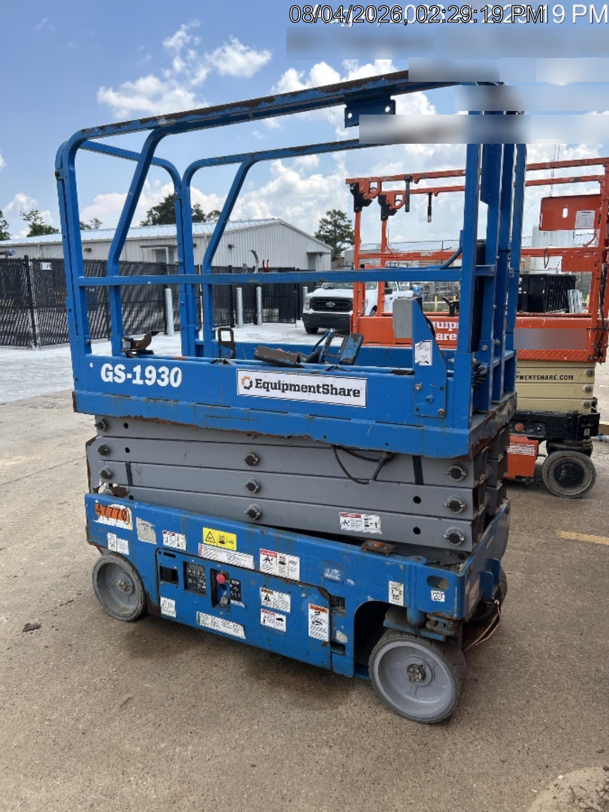 2019 Genie GS-1930 Fixed Rails with Chain Entry