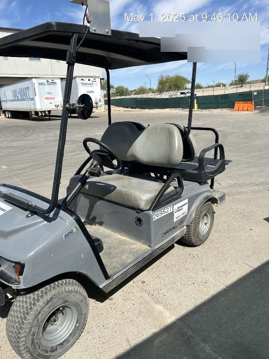 2022 Club Car CA100E Canopy, Fold down Windshield, Beacon, Back up Alarm, All-Trail Trials, HD 8 V Batteries, Trailer Hitch and Ball
