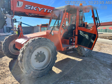 2019 Skytrak 6036 Cab/Heat/Air, Solid Tires, LED Work Lights, Beacon w/50" Carriage, 48" Pallet Forks