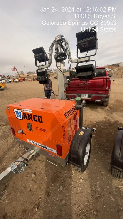 2023 Wanco WLTT-4MM4K Diesel, Deep Sea Controller, Shore Power Plug, Auto Start, (4) 350W LED Floodlights, 4kW Generator, 60 Gal Fuel Tank, 2" Ball, T3