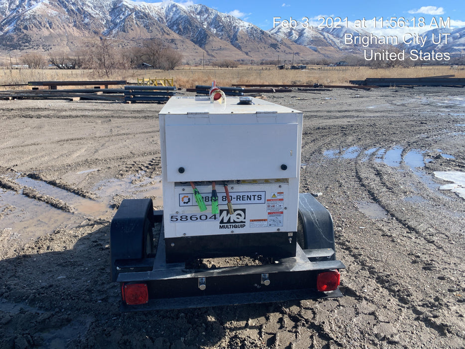 2020 Multiquip DLW400ESA4 400 amp Welder, 14kW, 120/240V, T4F Kubota, Trailer