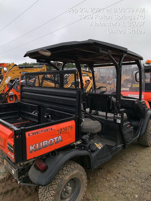 2020 Kubota RTV-X1140W-H 4WD utility cart -LED strobe -Windshield tempered glass -Plastic canopy -Wire harness kit -Backup alarm