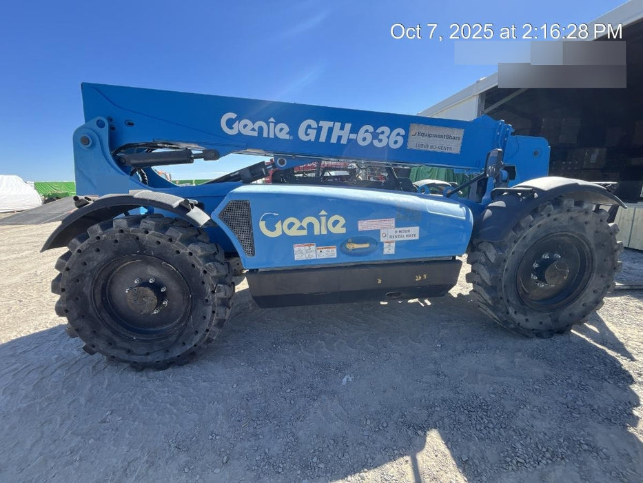 2018 Genie GTH-636 Genie GTH-636 w/Open ROPS, Work Lights, Solid Tires, RH Cab Mesh, Beacon, 48" Carriage and Forks