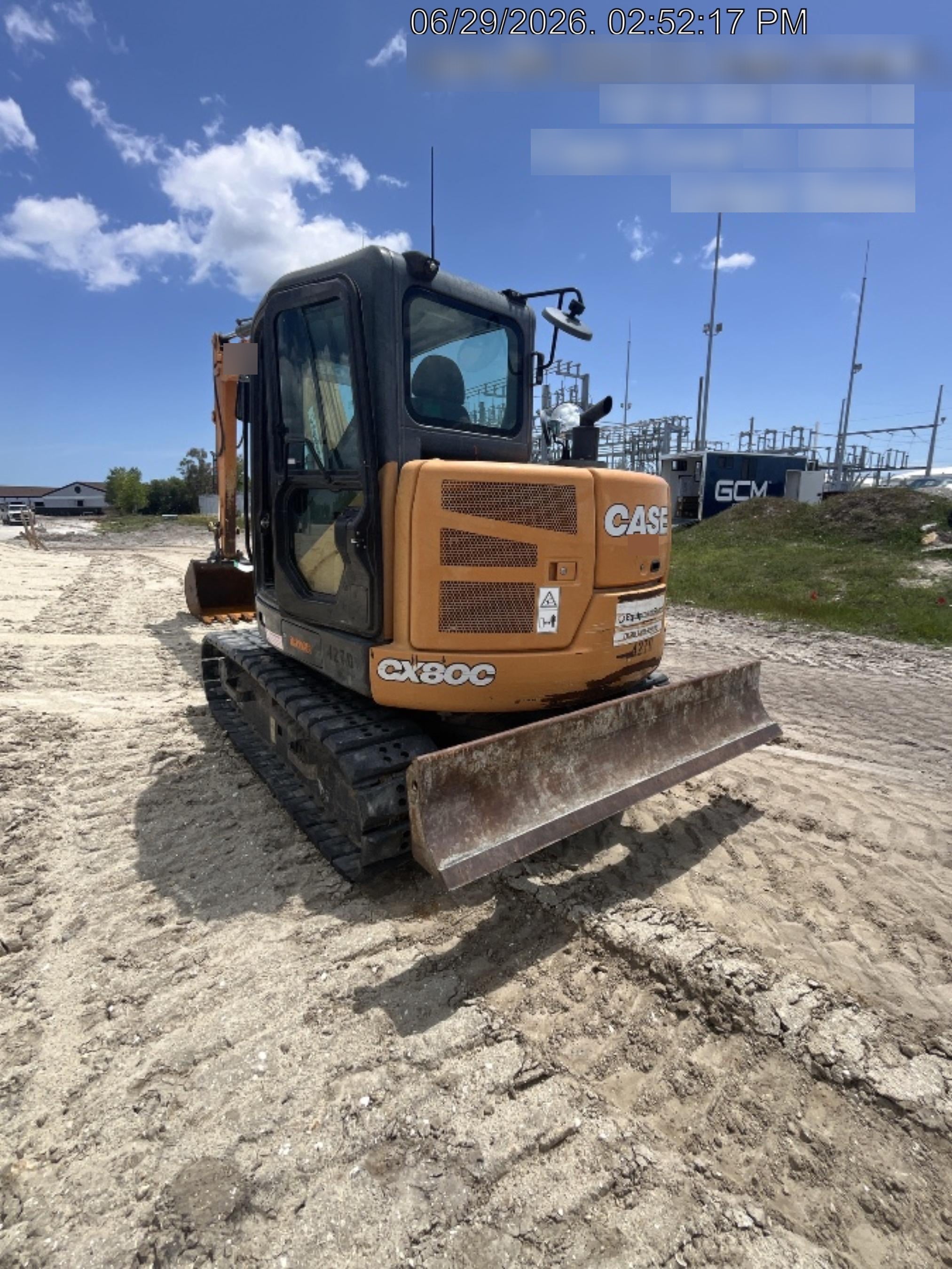 2018 Case CX80C CLOSED CAB, A/C, RUBBER TRACKS PADS, 7'-2" ARM